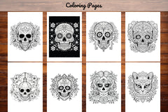 Sugar Skull Coloring Pages - CraftNest - Digital Crafting and Art