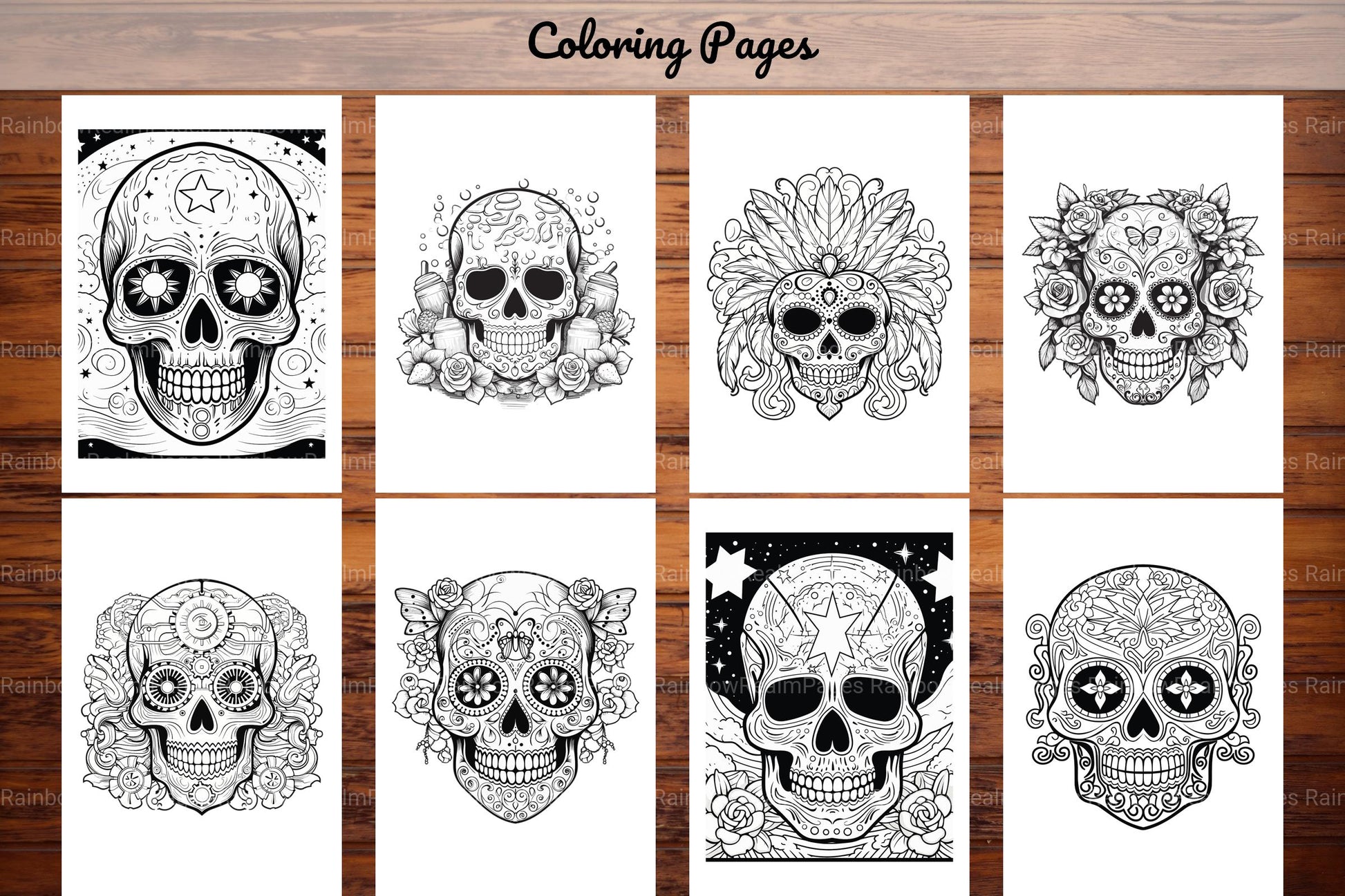 Sugar Skull Coloring Pages - CraftNest - Digital Crafting and Art