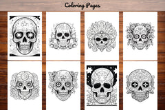 Sugar Skull Coloring Pages - CraftNest - Digital Crafting and Art