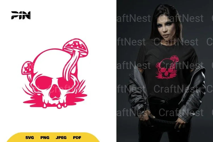 Skull and Mushroom SVG Bundle - CraftNest - Digital Crafting and Art