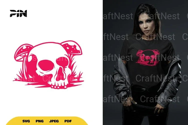 Skull and Mushroom SVG Bundle - CraftNest - Digital Crafting and Art
