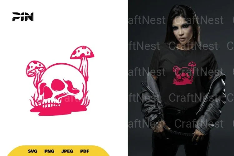 Skull and Mushroom SVG Bundle - CraftNest - Digital Crafting and Art