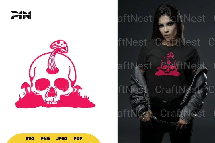 Skull and Mushroom SVG Bundle - CraftNest - Digital Crafting and Art