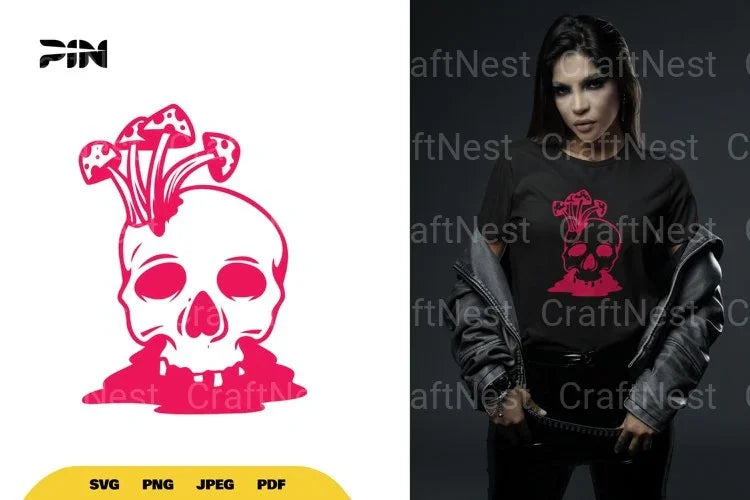 Skull and Mushroom SVG Bundle - CraftNest - Digital Crafting and Art