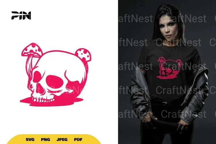 Skull and Mushroom SVG Bundle - CraftNest - Digital Crafting and Art