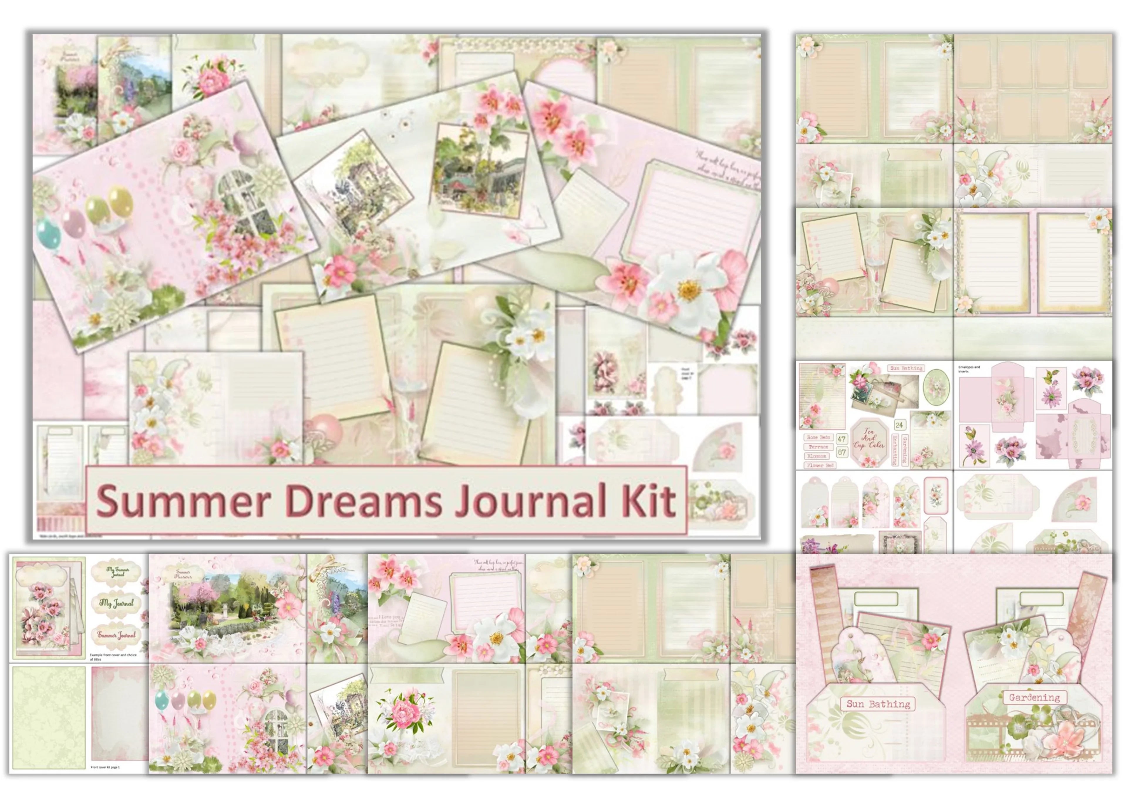 Summer Dreams Junk Journal Clipart Bundle - CraftNest - Digital Crafting and Art