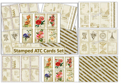 Vintage ATC Cards Junk Journal Bundle - CraftNest - Digital Crafting and Art