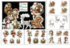 Vintage Christmas Stickers Clipart Bundle