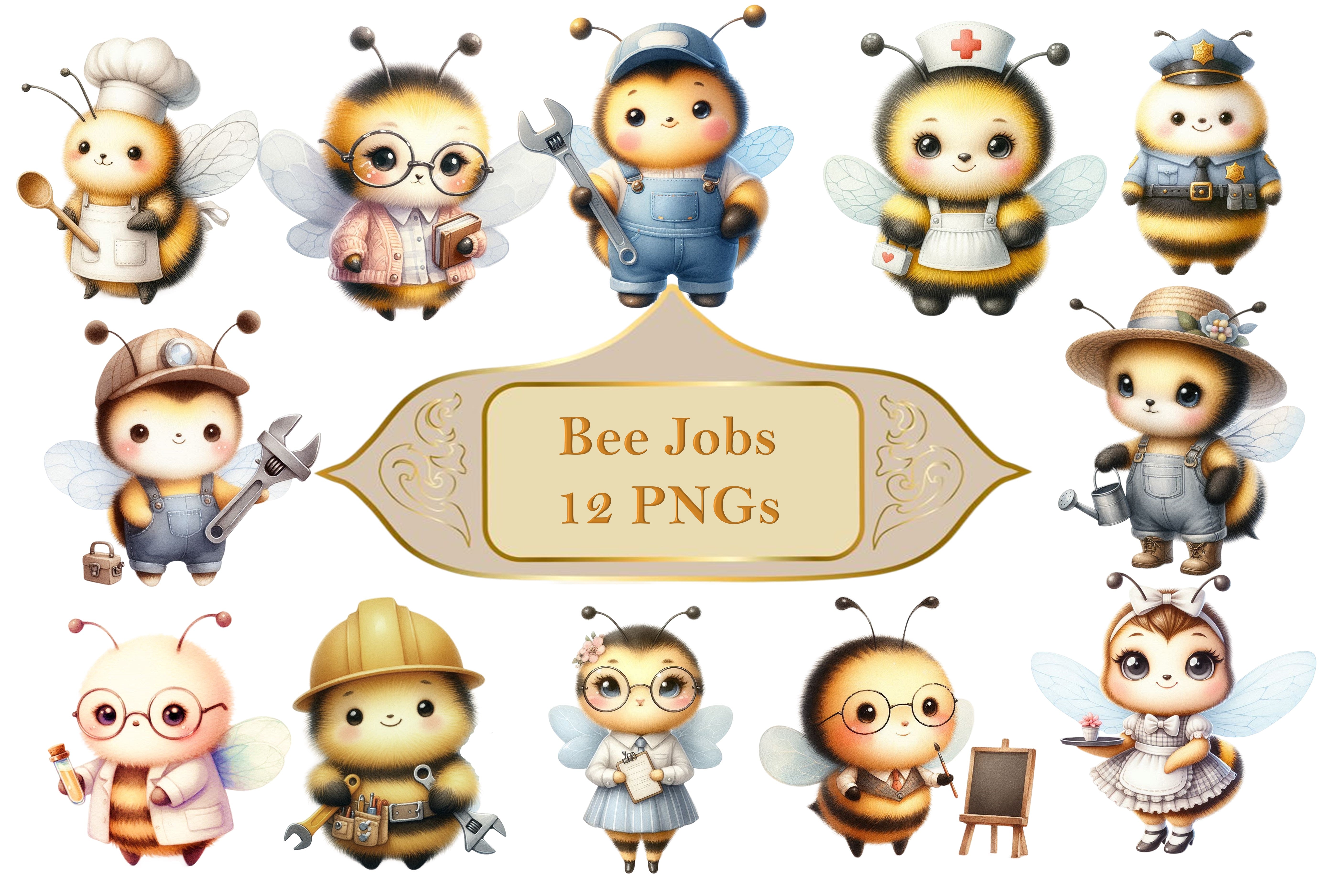 Bees Jobs Clipart Bundle
