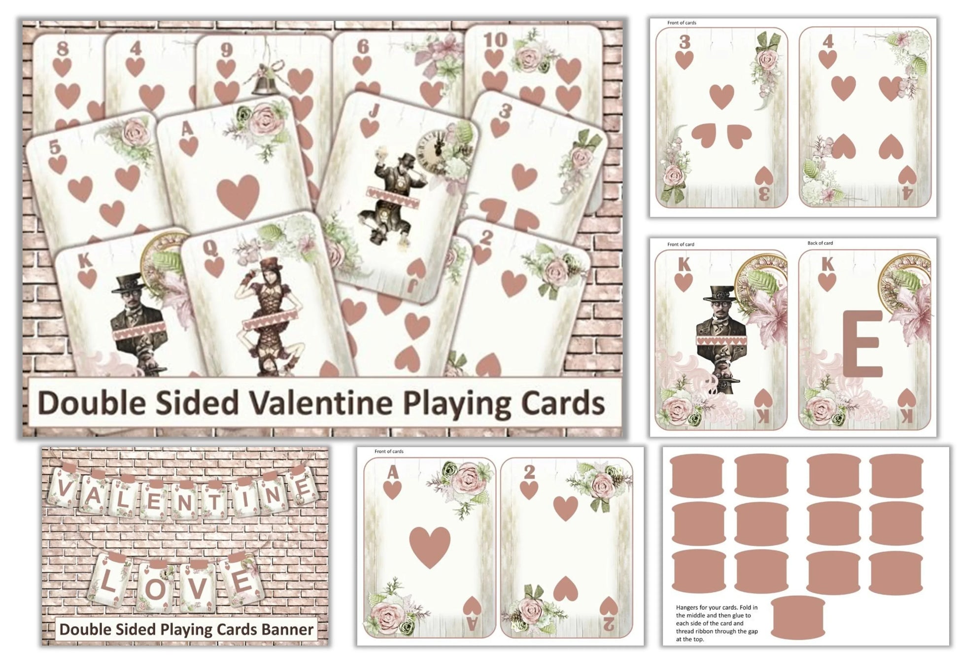Valentine's Double-Sided Playing Cards Clipart Bundle - CraftNest - Digital Crafting and Art