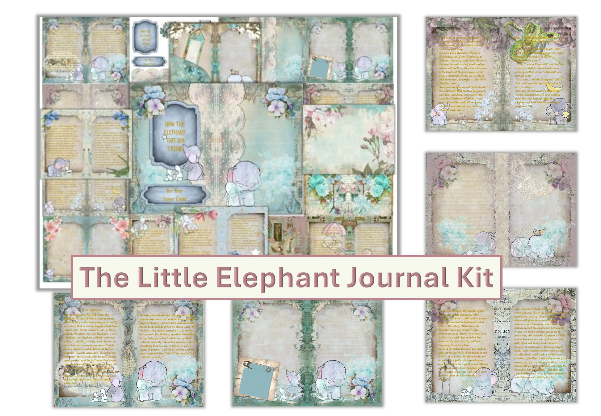 The Little Elephant Clipart Bundle - CraftNest - Digital Crafting and Art