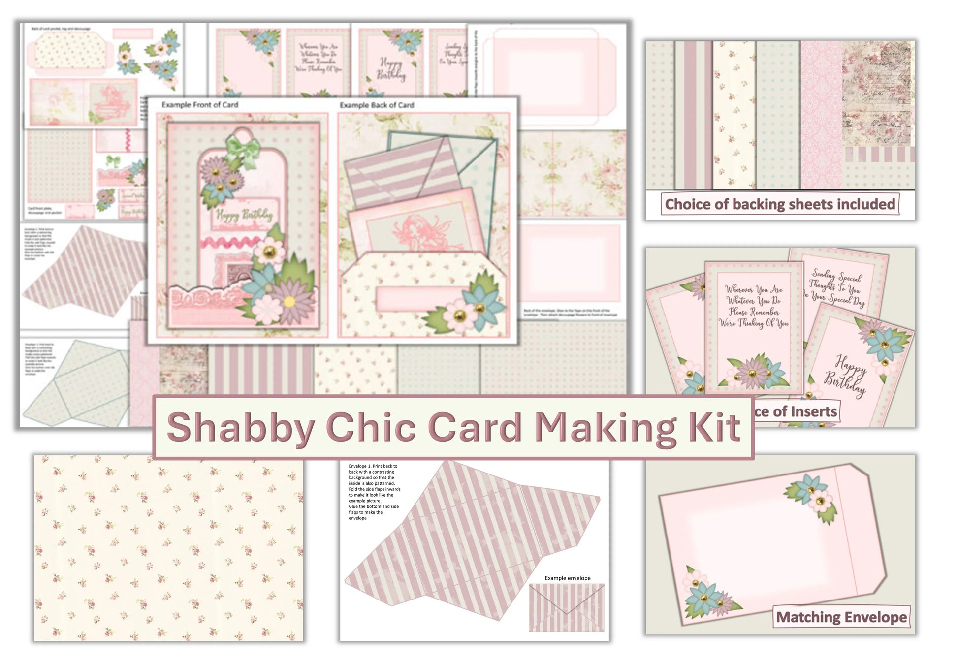 Shabby Chic Card Making Clipart Bundle - CraftNest - Digital Crafting and Art