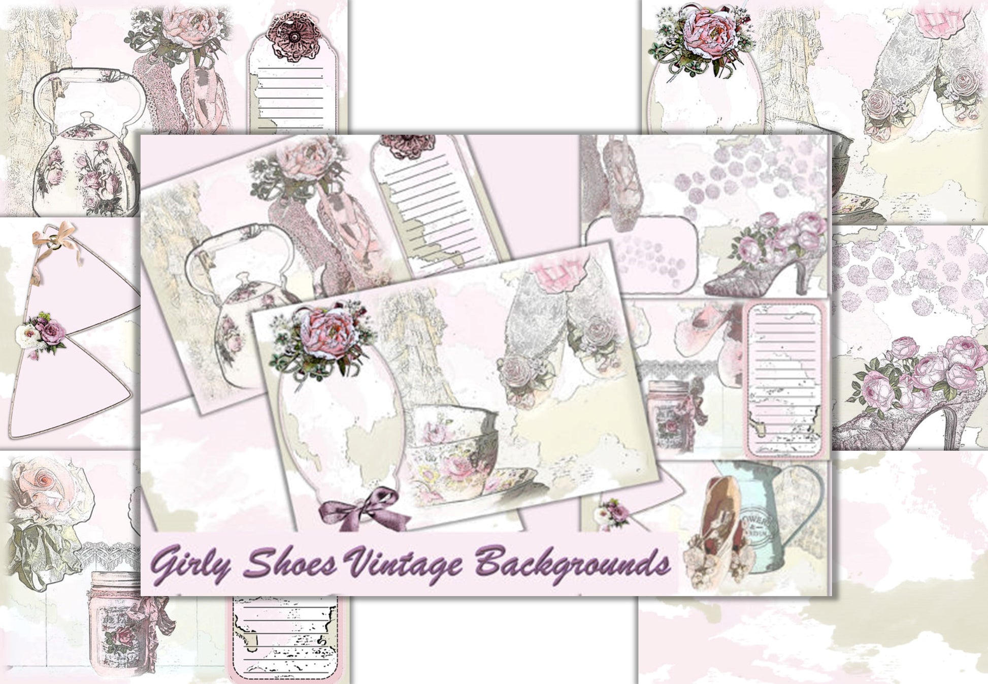 Girly Shoes Junk Journal Clipart Bundle - CraftNest - Digital Crafting and Art