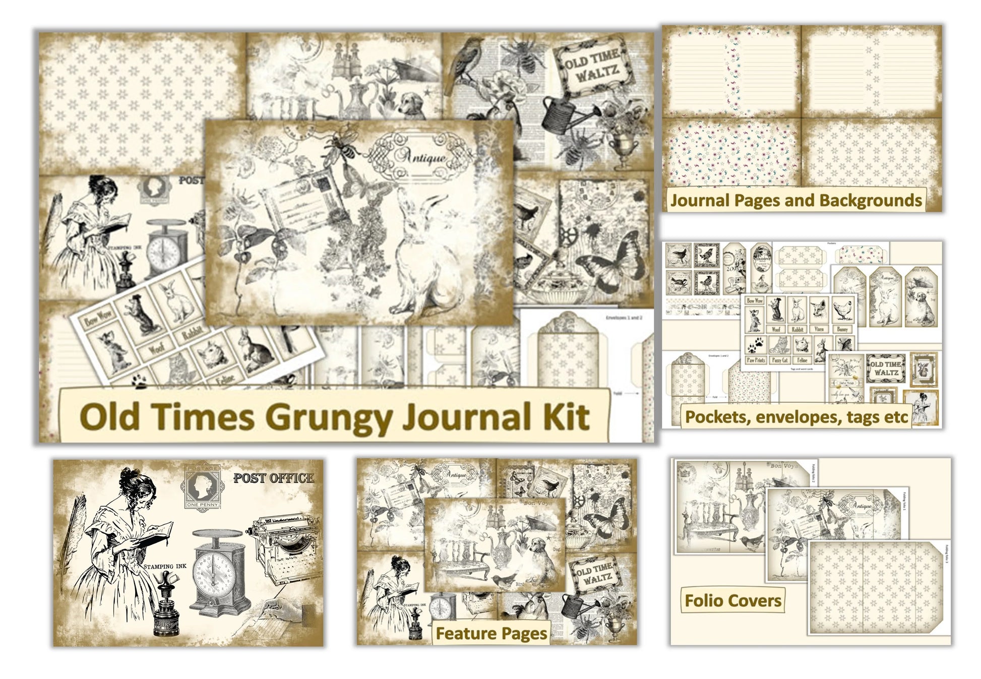 Vintage Clipart Bundle - CraftNest - Digital Crafting and Art