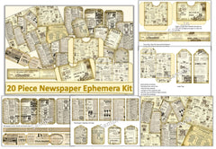 Vintage Newspaper Clipart Bundle - CraftNest - Digital Crafting and Art