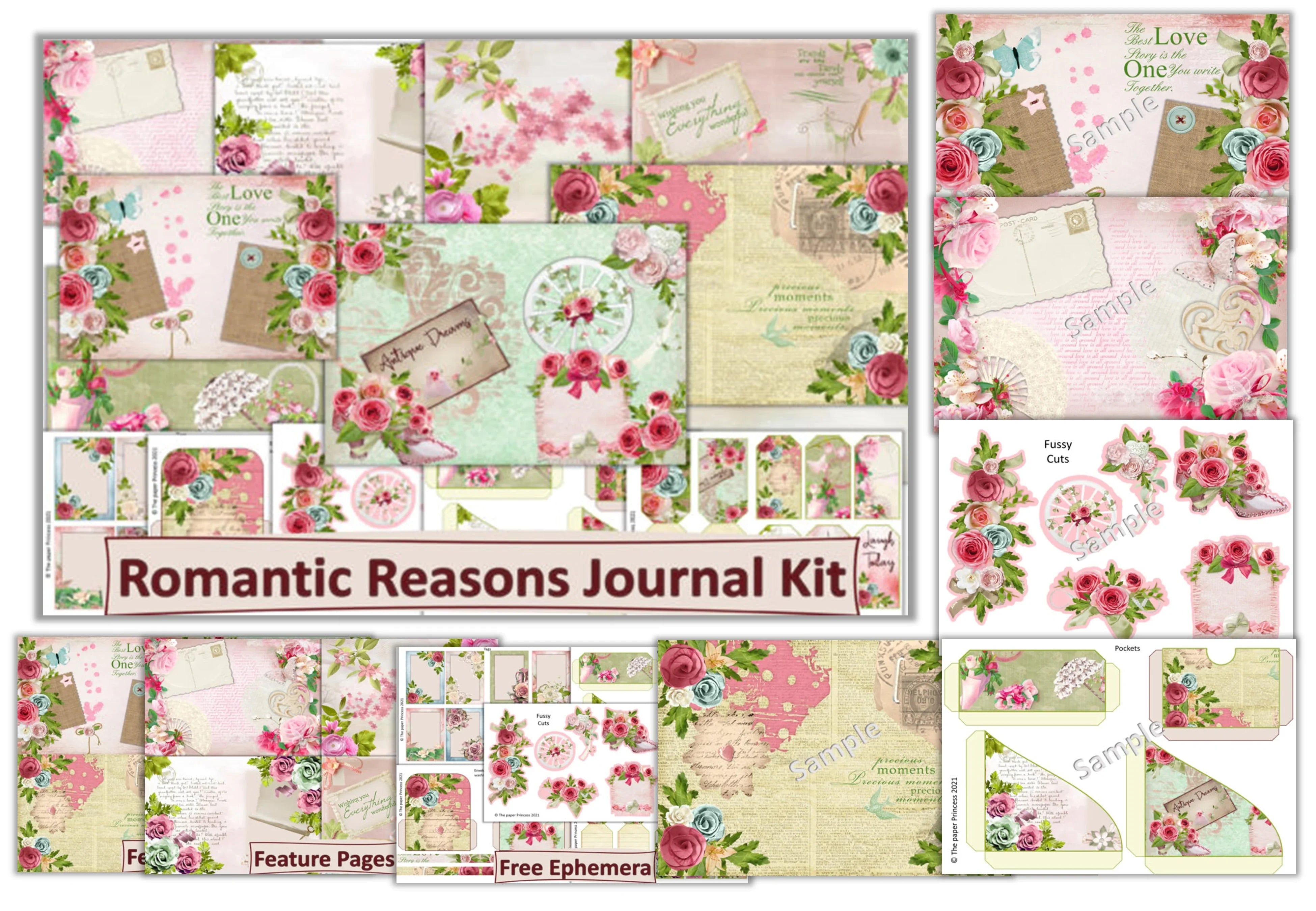 Vintage Romantic Clipart Bundle - CraftNest - Digital Crafting and Art
