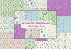 Lilac and Blue Backgrounds Junk Journal Bundle - CraftNest - Digital Crafting and Art