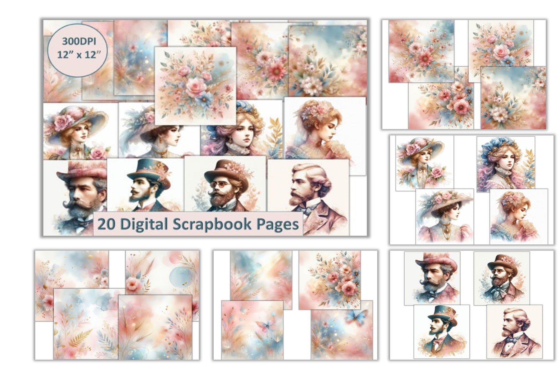 Victorian Dreams Junk Journal Bundle - CraftNest - Digital Crafting and Art