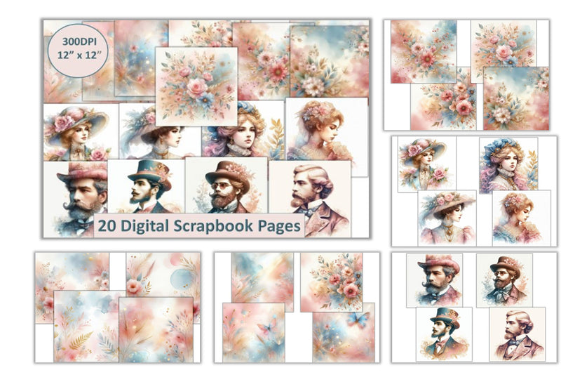 Victorian Dreams Junk Journal Bundle - CraftNest - Digital Crafting and Art