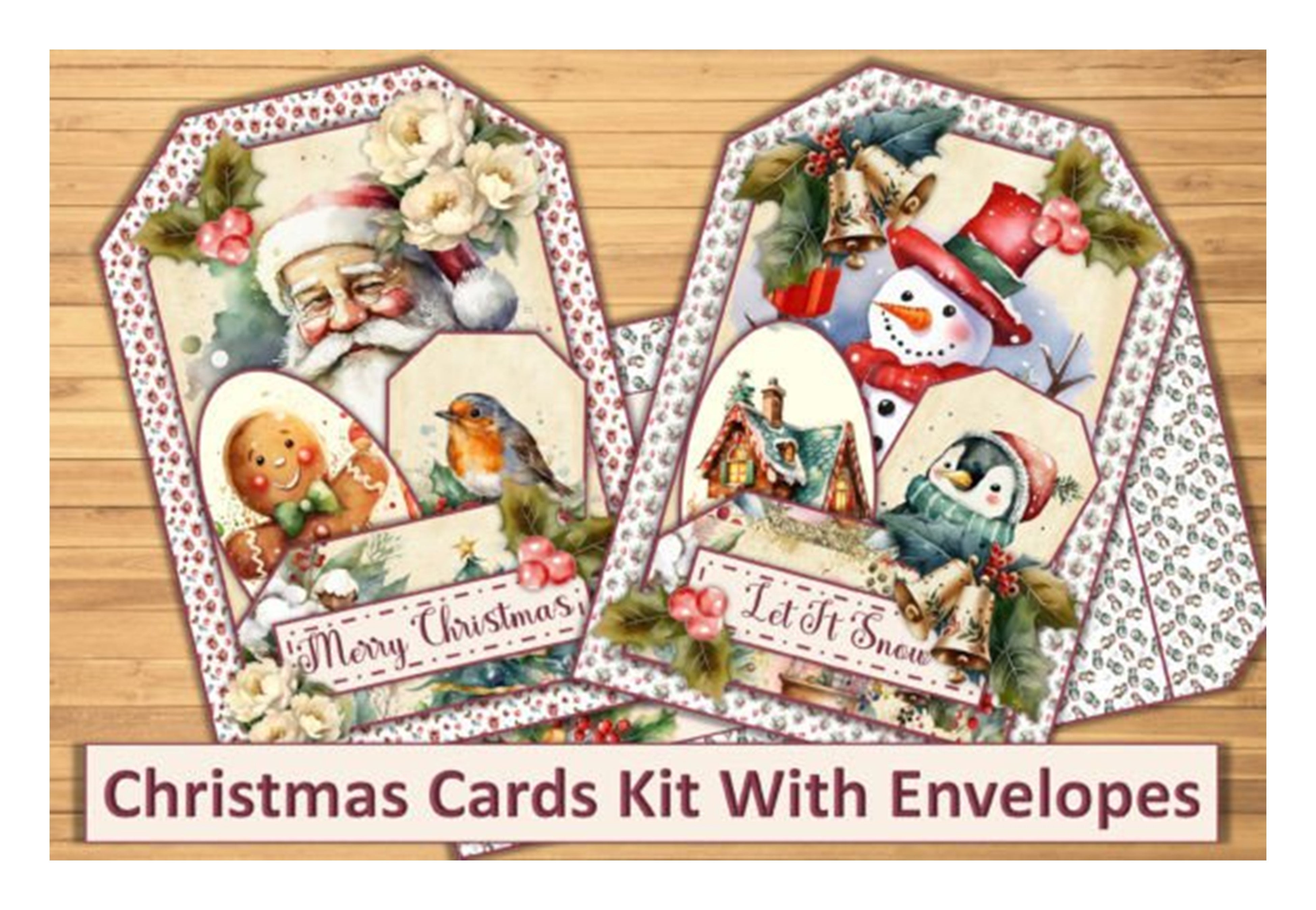 Christmas Card Making Junk Journal Kit