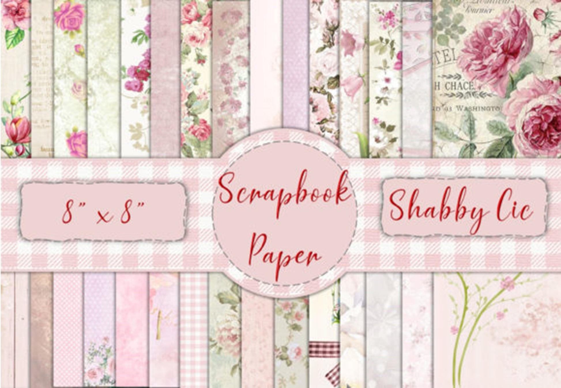 Shabby Chic Junk Journal Backgrounds Bundle - CraftNest - Digital Crafting and Art