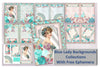 Blue Lady Journaling Clipart Bundle