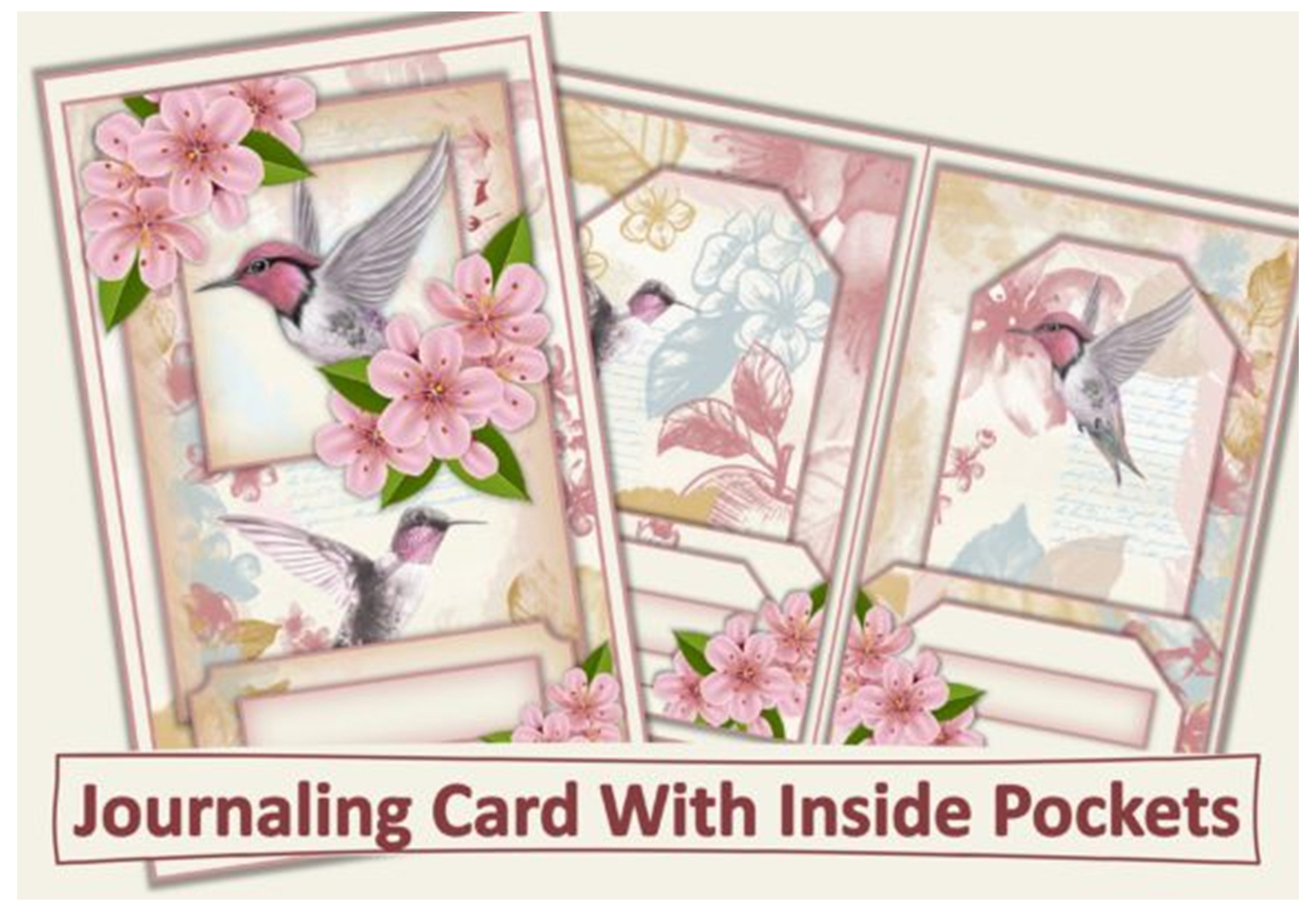 Apple Blossom Card Folio Junk Journal Kit - CraftNest - Digital Crafting and Art