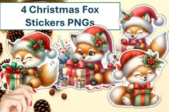 Christmas Fox Clipart Bundle - CraftNest - Digital Crafting and Art