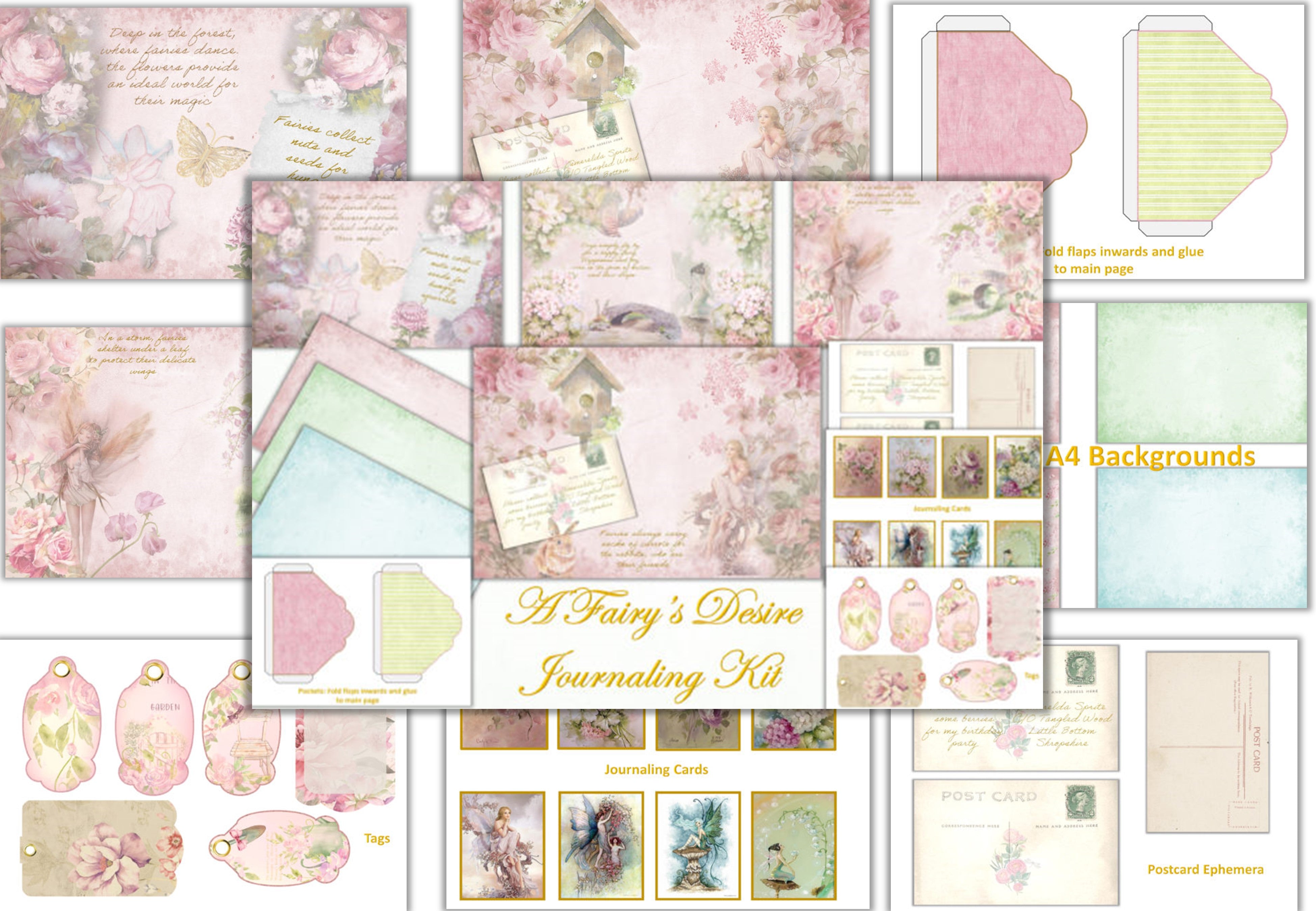 Fairy Journaling Clipart Bundle - CraftNest - Digital Crafting and Art