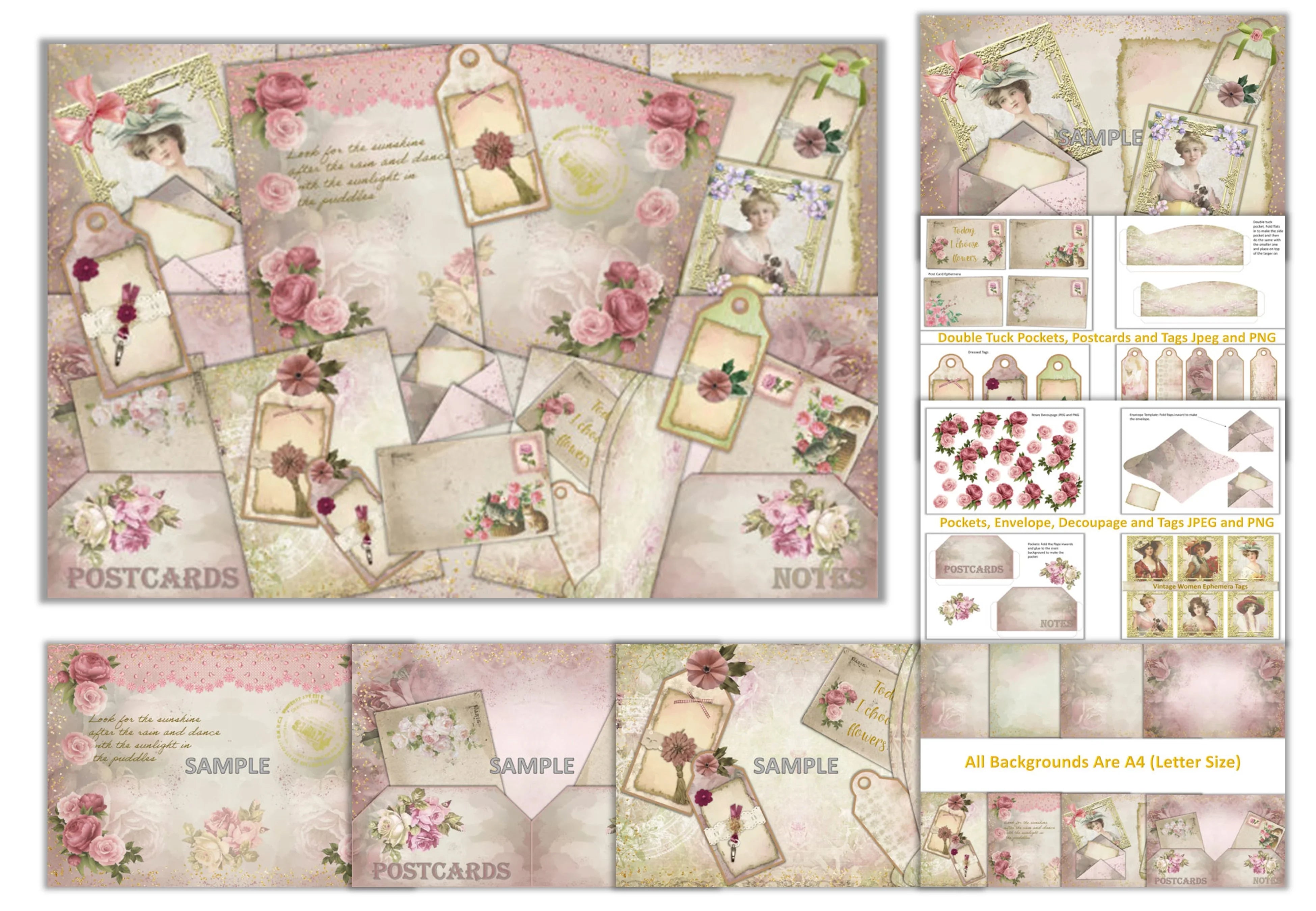 Shabby Chic Journaling Pride and Passion Clipart Bundle - CraftNest - Digital Crafting and Art
