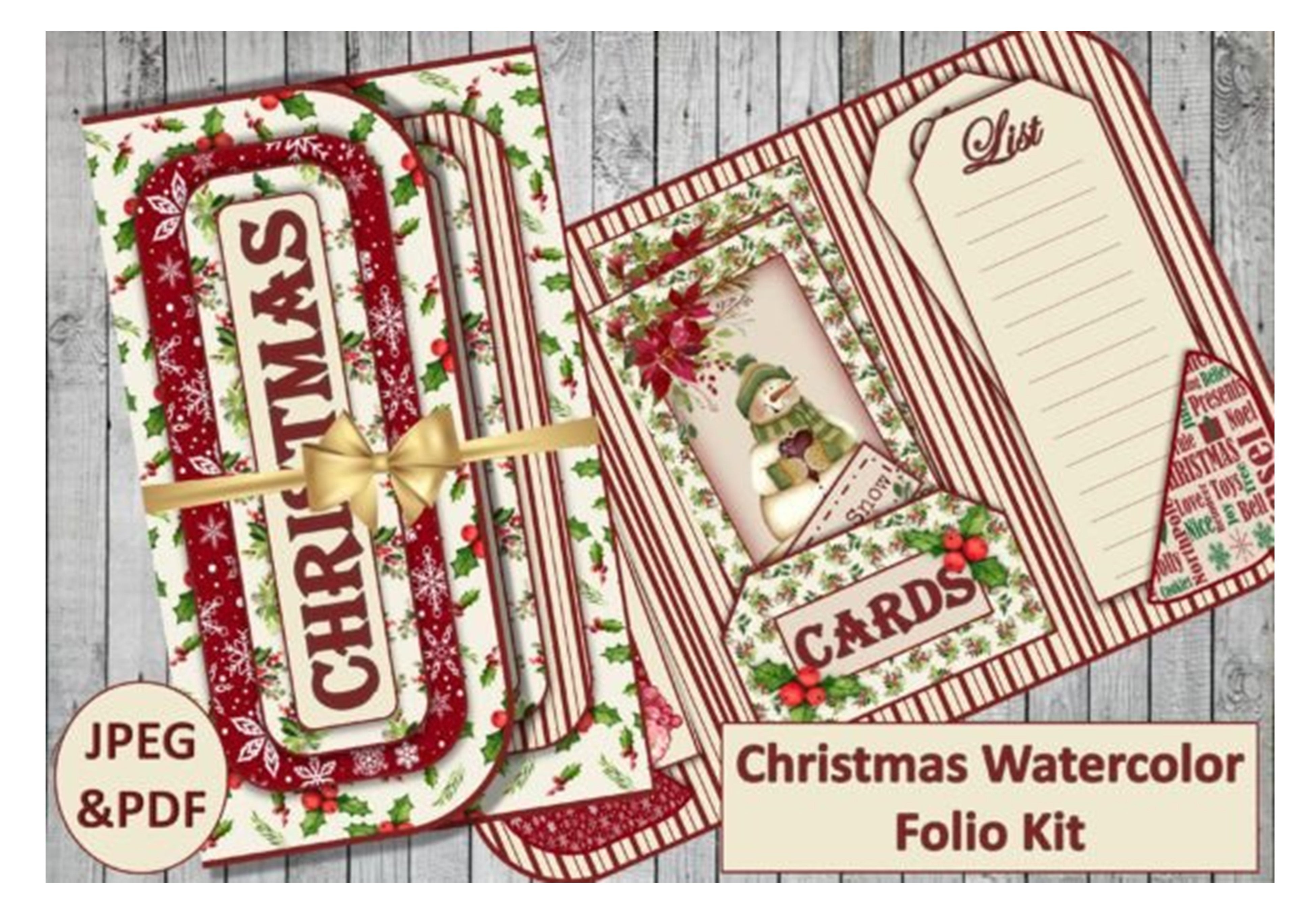 Christmas Folio Junk Journal Bundle