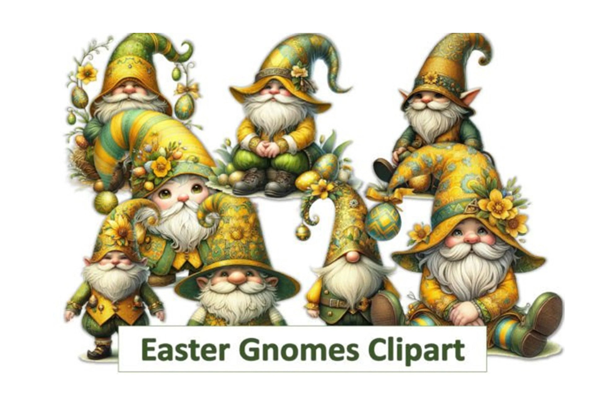 Easter Gnome Clipart Bundle - CraftNest - Digital Crafting and Art