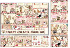 Shabby Chic Cats Clipart Bundle - CraftNest - Digital Crafting and Art