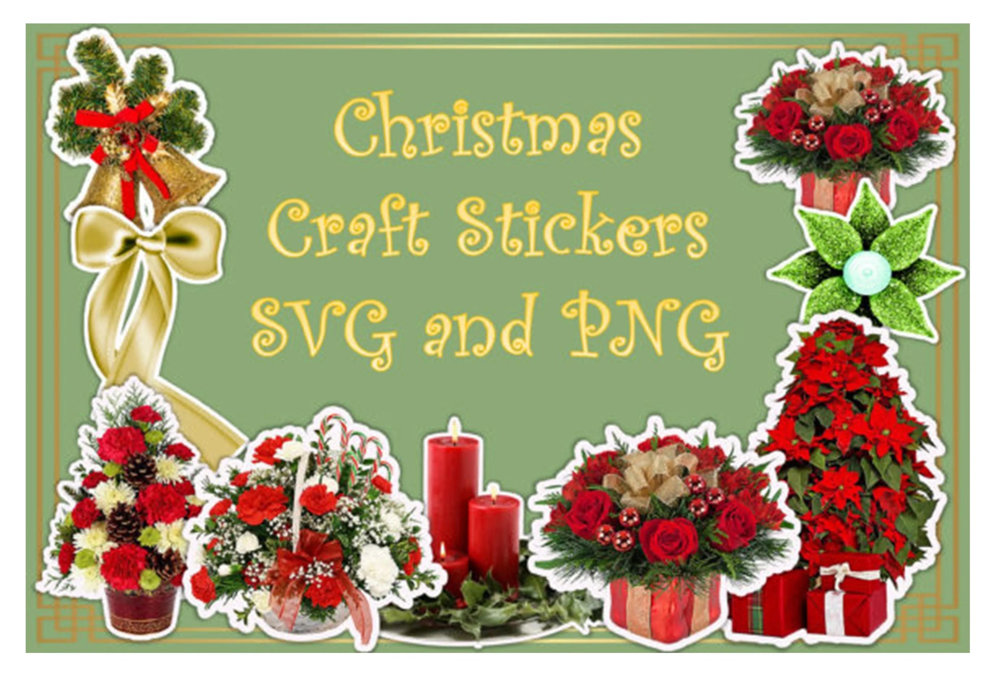 Christmas Stickers Clipart Bundle - CraftNest - Digital Crafting and Art