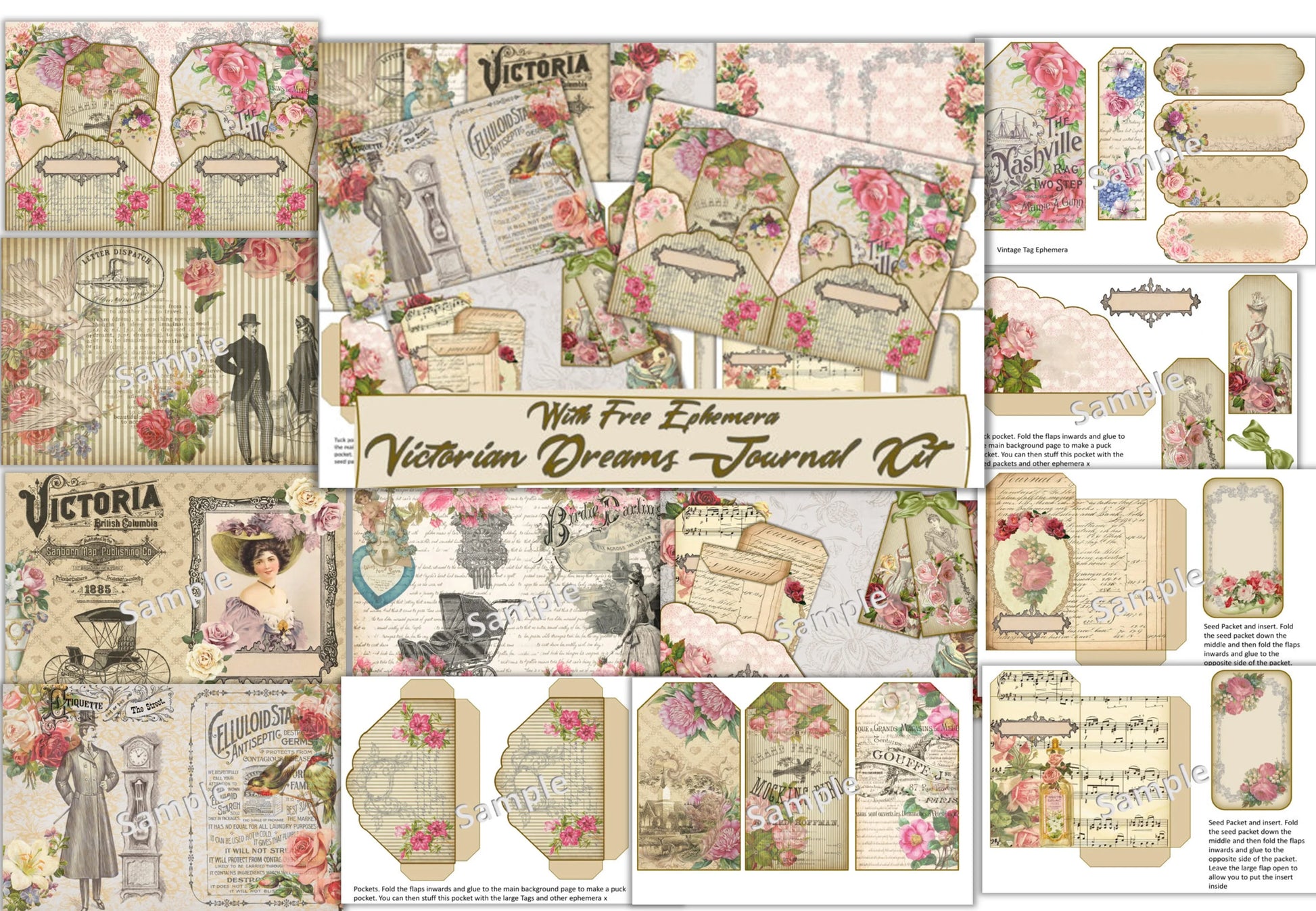 Vintage Victorian Clipart Bundle - CraftNest - Digital Crafting and Art