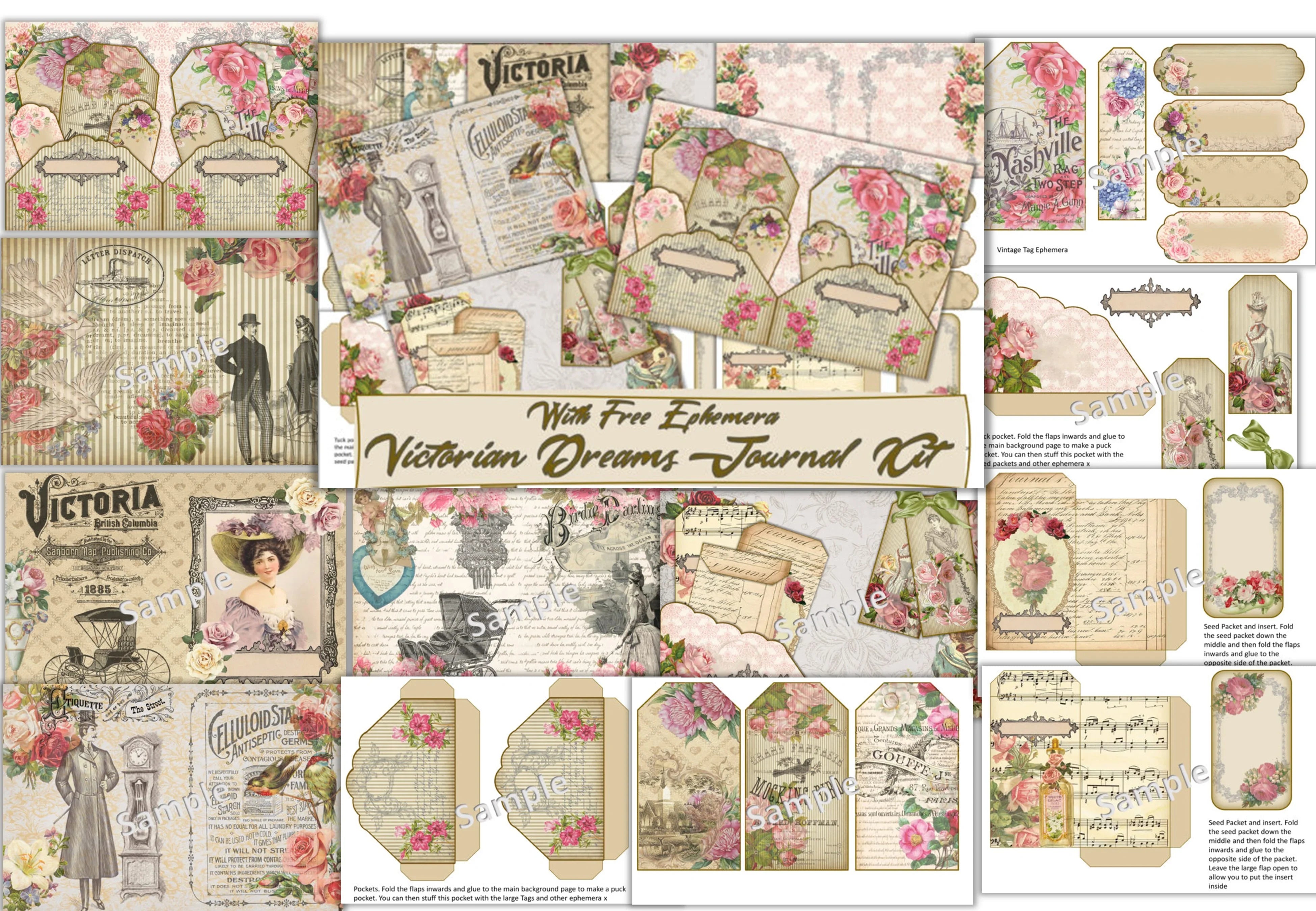 Vintage Victorian Clipart Bundle - CraftNest - Digital Crafting and Art