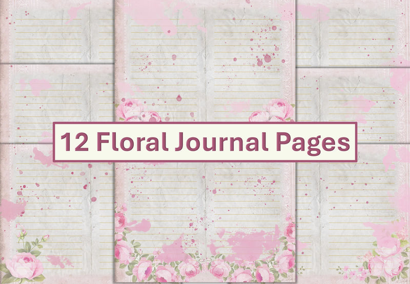 Floral Journal Pages - CraftNest - Digital Crafting and Art