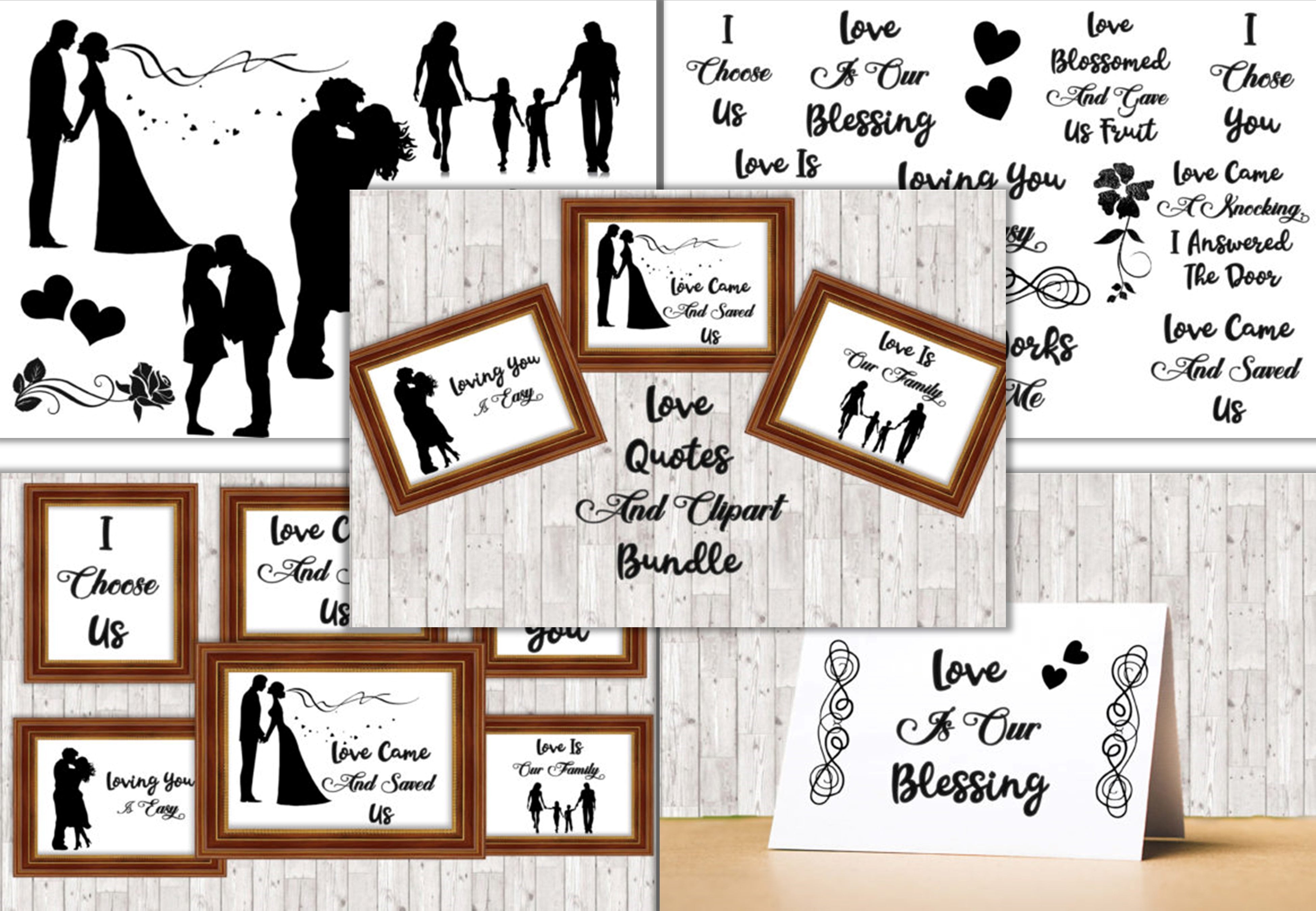 Love Quotes SVG Clipart Bundle