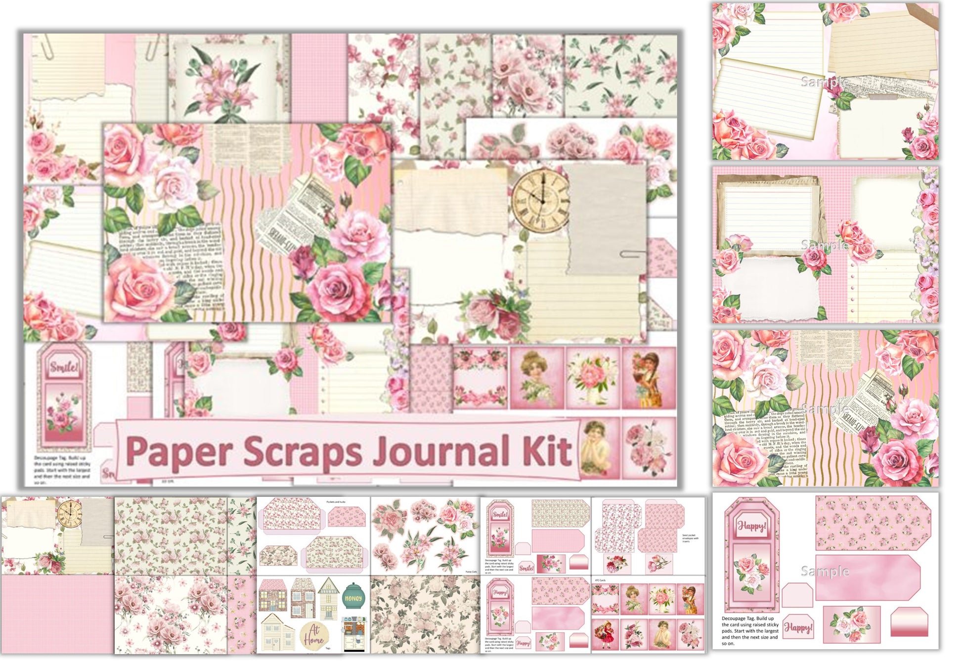Scrap Junk Journal Clipart Bundle - CraftNest - Digital Crafting and Art