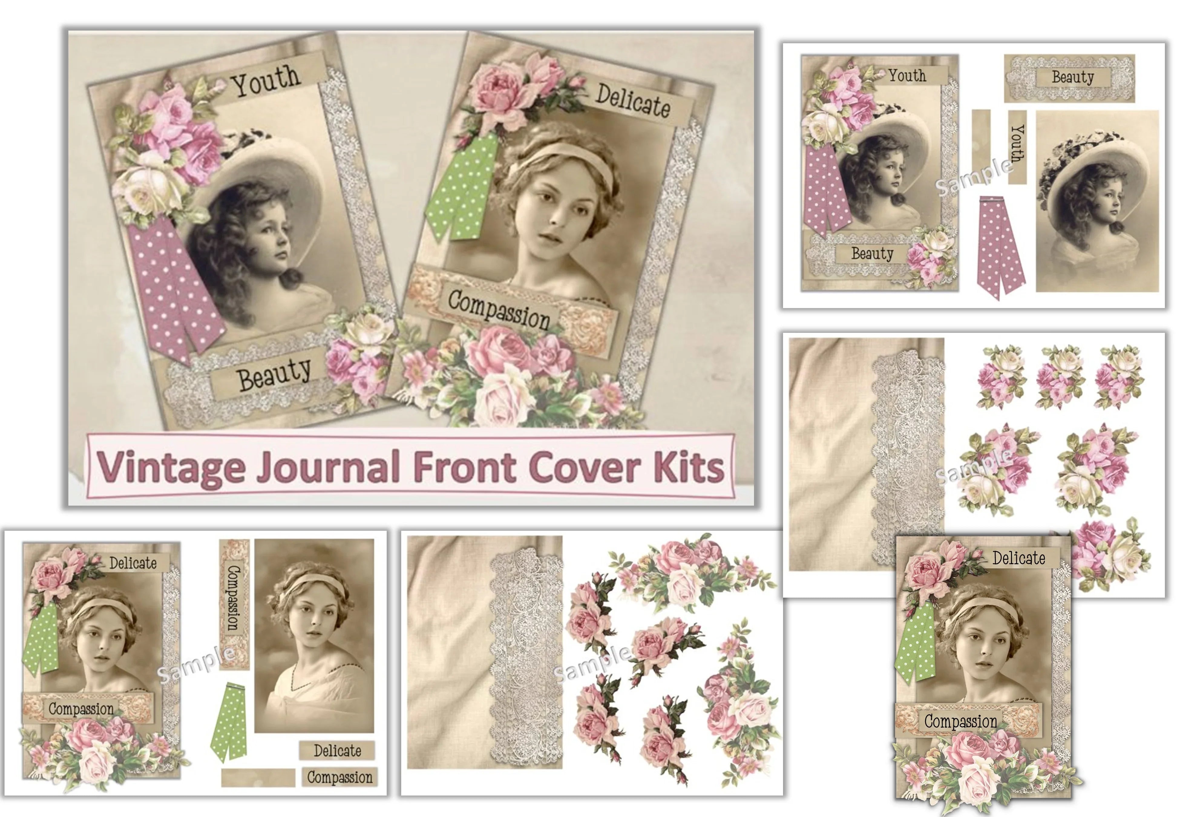 Vintage Cover & Card Clipart Bundle - CraftNest - Digital Crafting and Art
