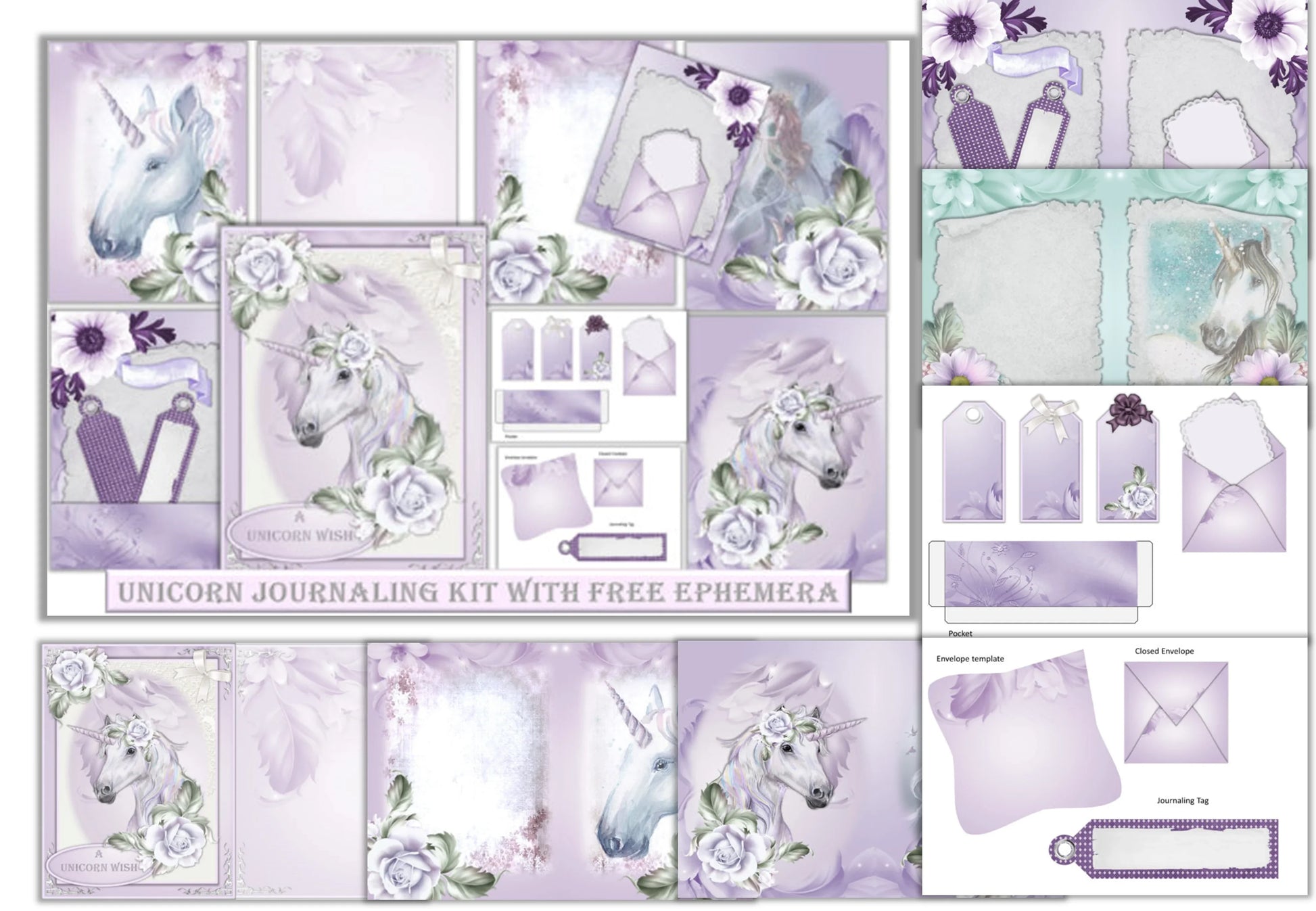 Unicorn Backgrounds Clipart Bundle - CraftNest - Digital Crafting and Art