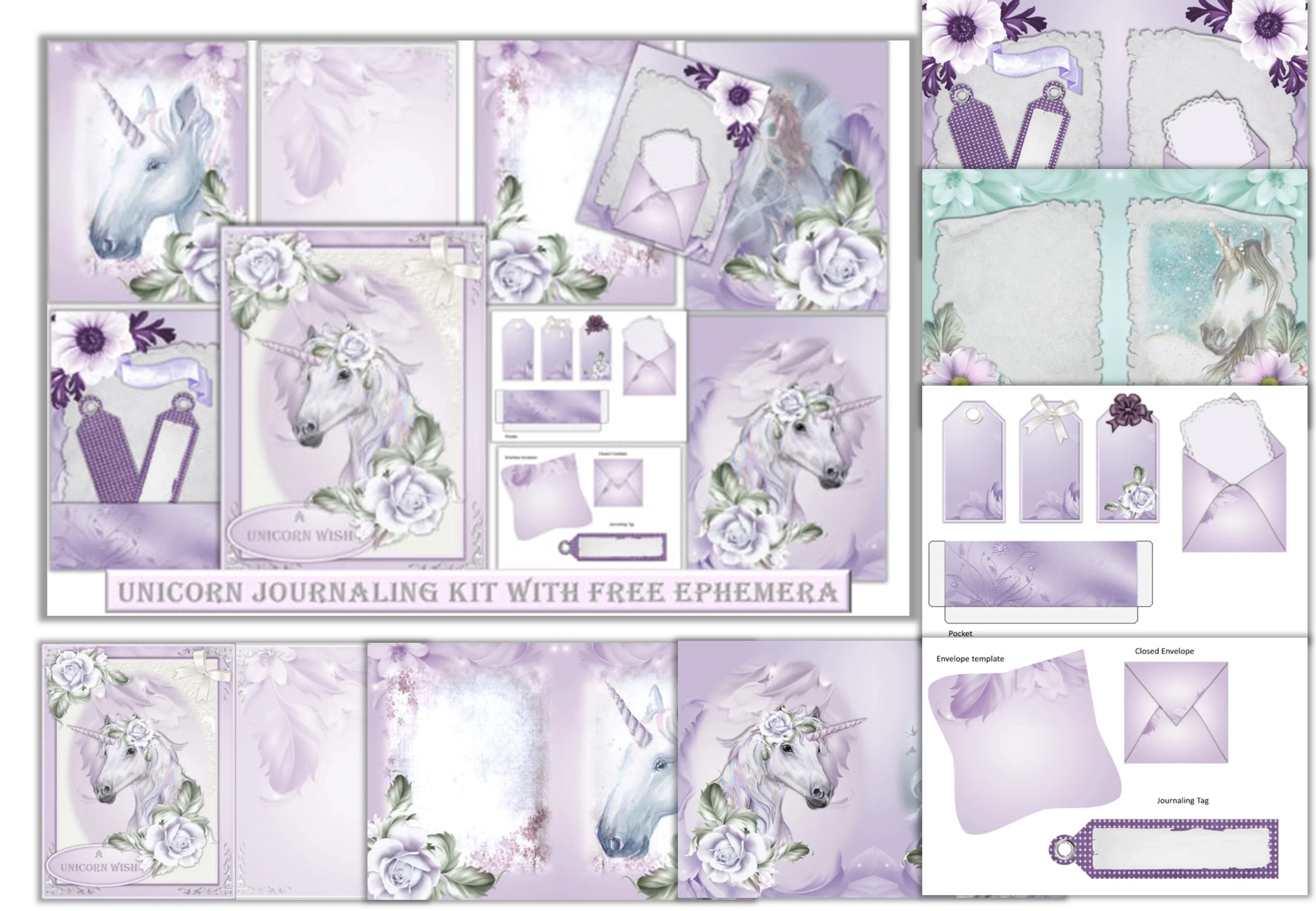 Unicorn Backgrounds Clipart Bundle - CraftNest - Digital Crafting and Art