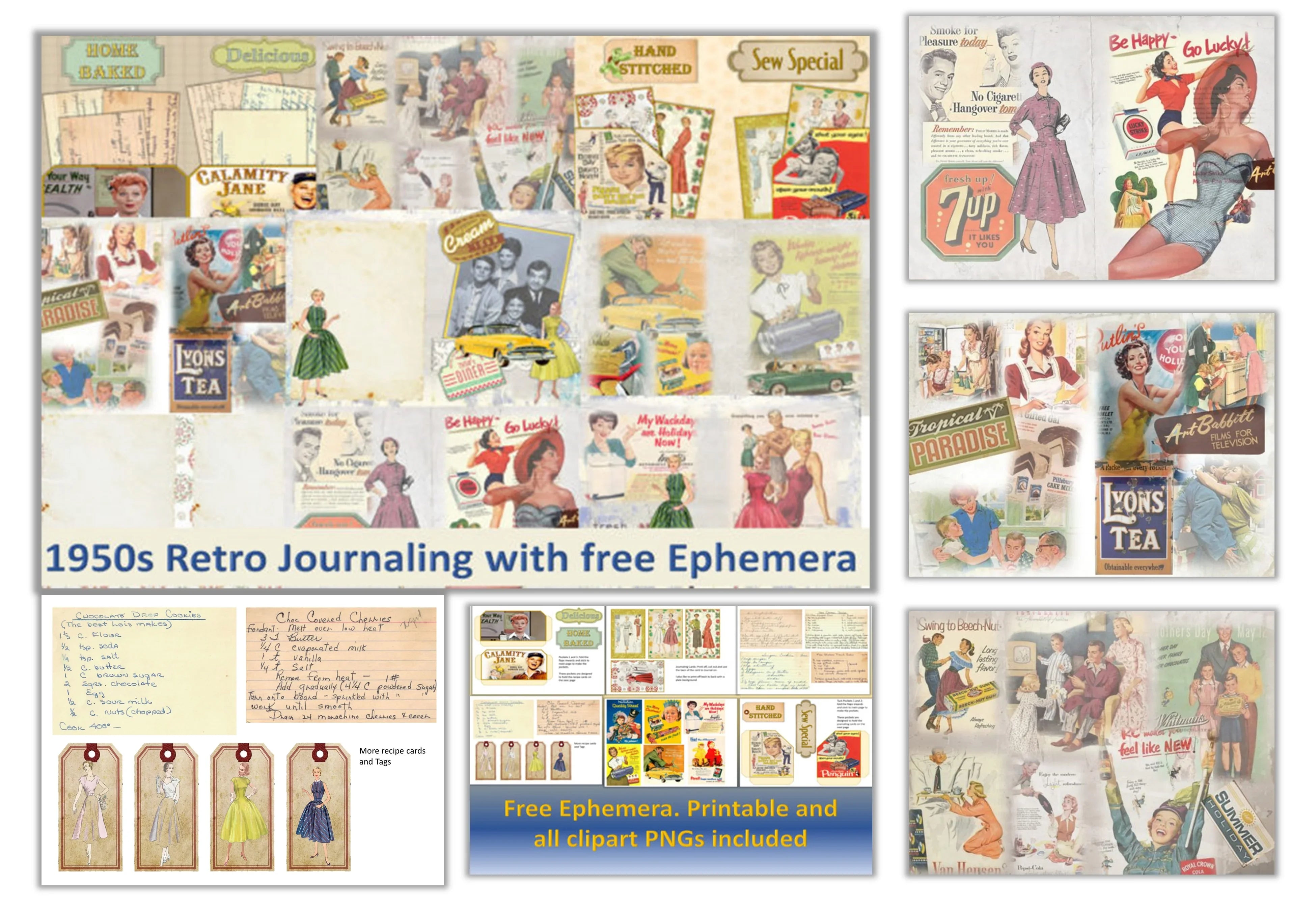 Retro Journaling and Clipart Bundle - CraftNest - Digital Crafting and Art