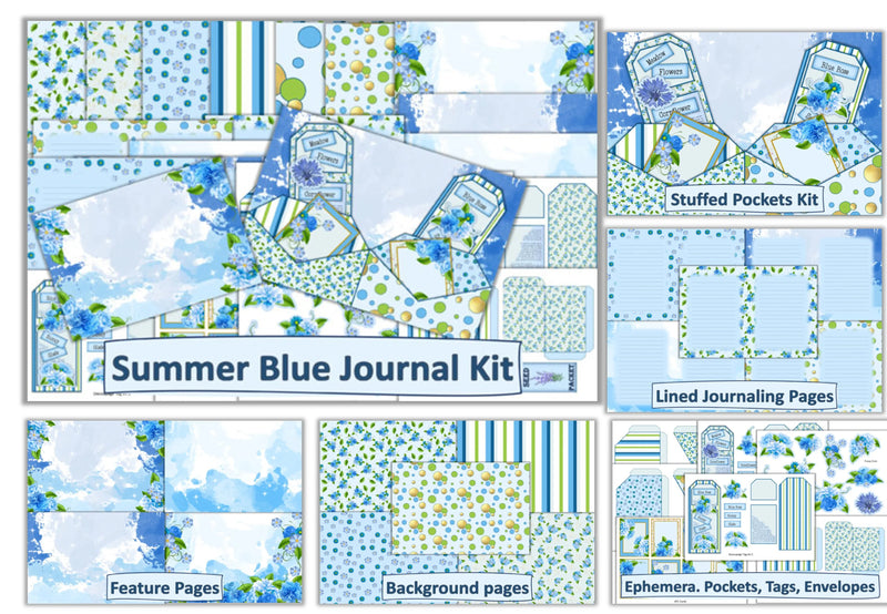 Summer Blue Clipart Bundle - CraftNest - Digital Crafting and Art