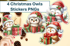 Christmas Owls Clipart Bundle - CraftNest - Digital Crafting and Art