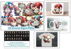 Sentiment Tag Gnomes Birthday Clipart Bundle - CraftNest - Digital Crafting and Art