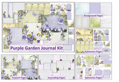 Purple Flower Garden Junk Journal Bundle - CraftNest - Digital Crafting and Art