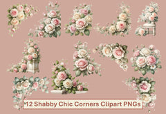 Shabby Chic Corners Clipart Bundle - CraftNest - Digital Crafting and Art