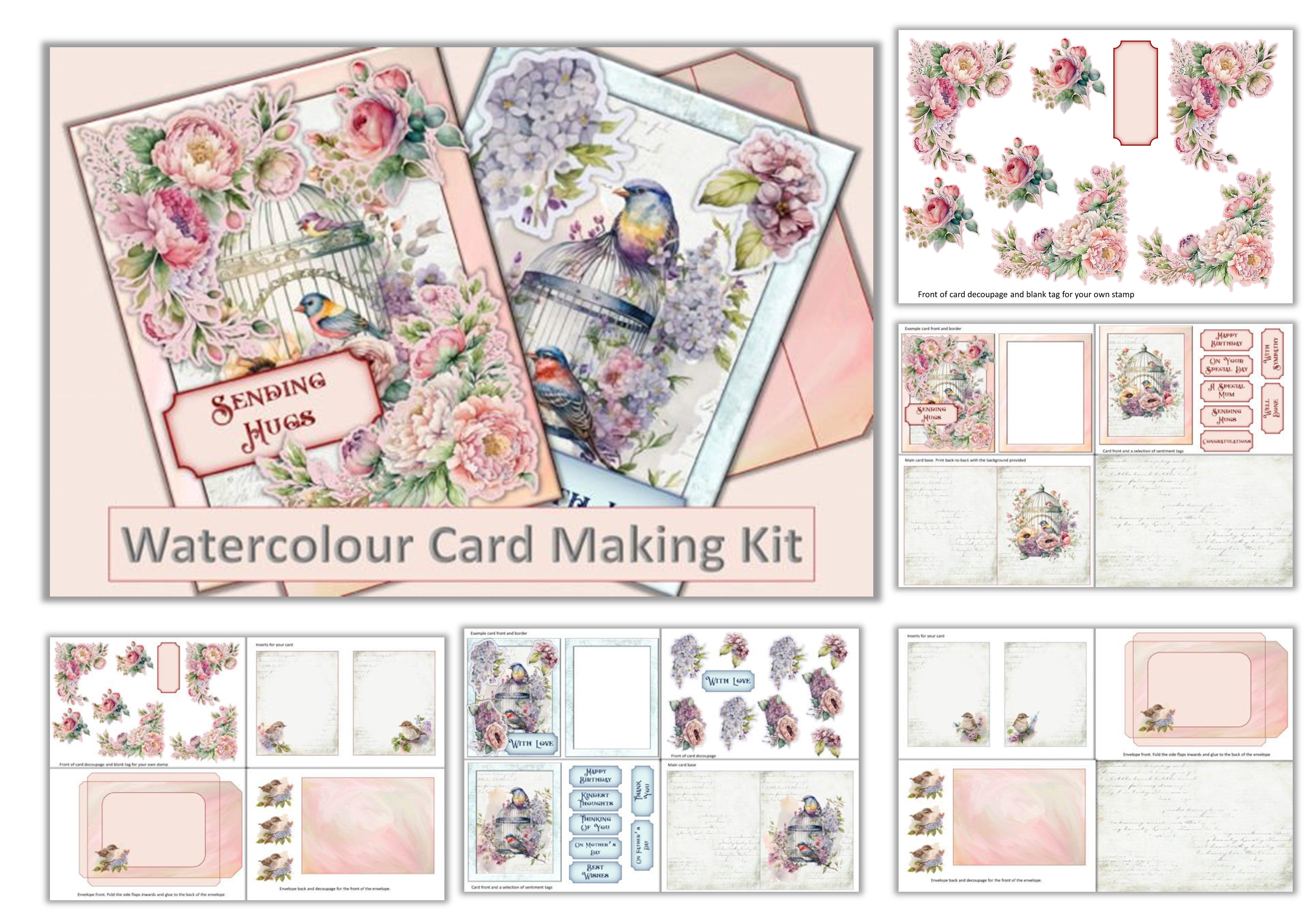 Bird Card Making Junk Journal Clipart Bundle - CraftNest - Digital Crafting and Art