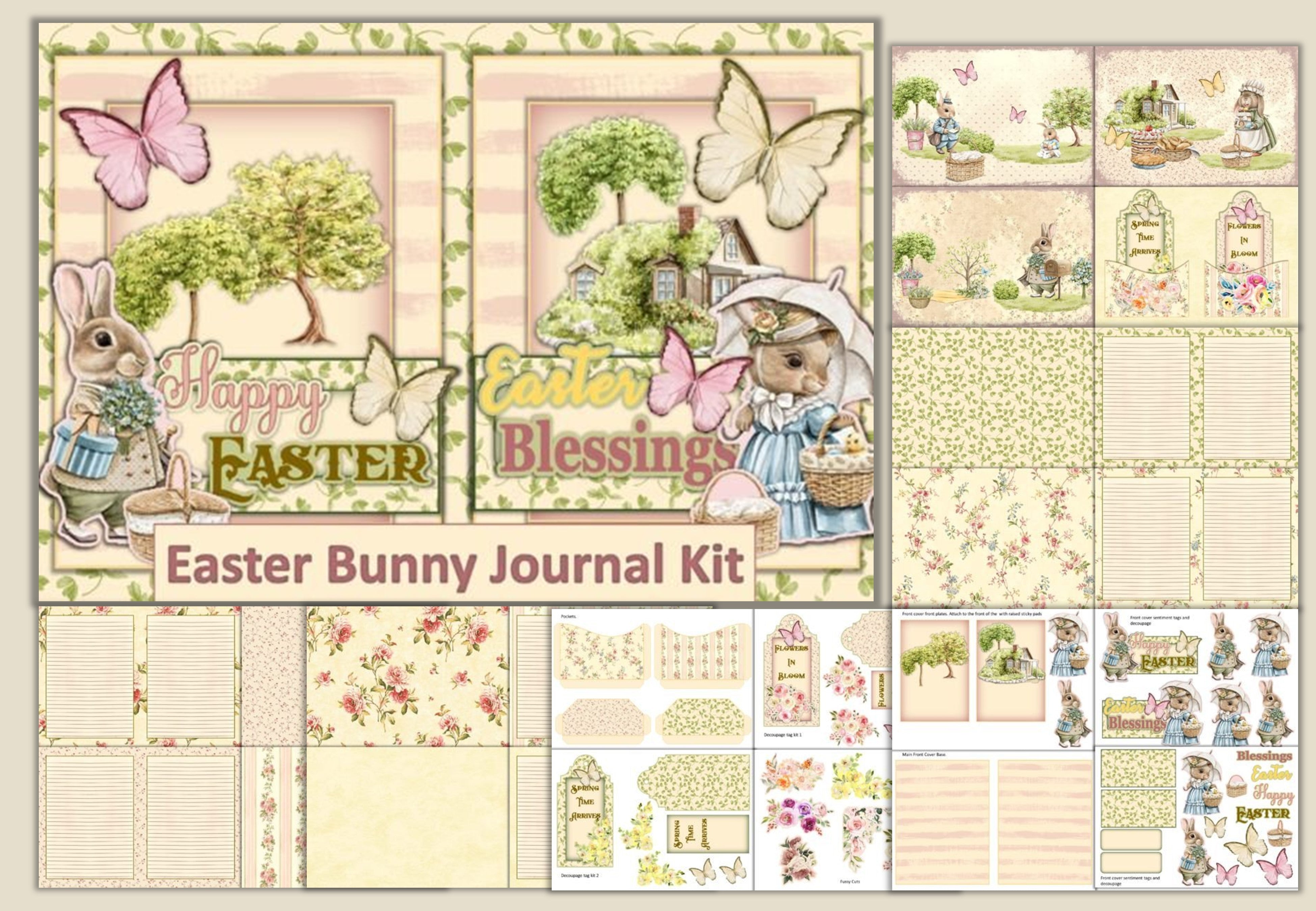 Easter Bunny Junk Journal Bundle